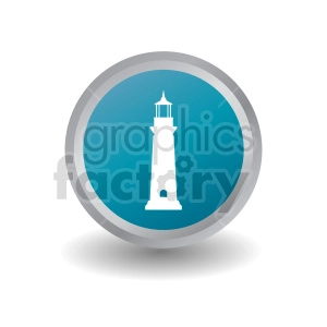 lighthouse button vector graphic