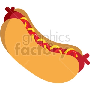 cartoon hot dog vector clipart