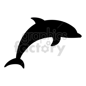 dolphin shape vector clipart