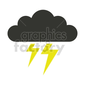 lightning cloud vector graphic