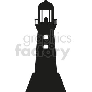 lighthouse silhouette vector outline