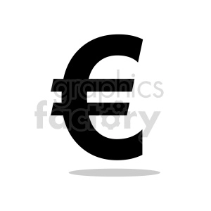 A clipart image of the Euro currency symbol.