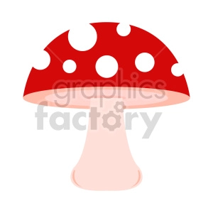 red cap mushroom vector