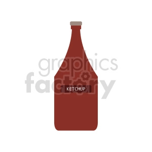 cartoon ketchup vector clipart