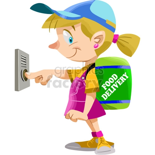 child holding door open clip art