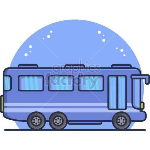 blue city bus vector graphic