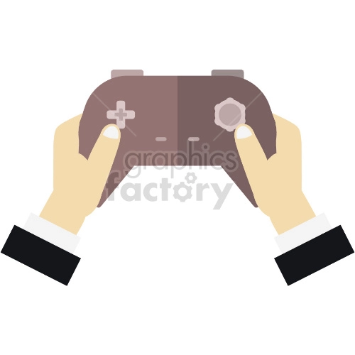 hands holding gamepad clipart