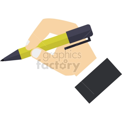 writing hand vector graphic clipart