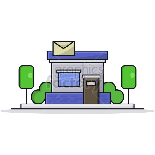 post office vector clipart