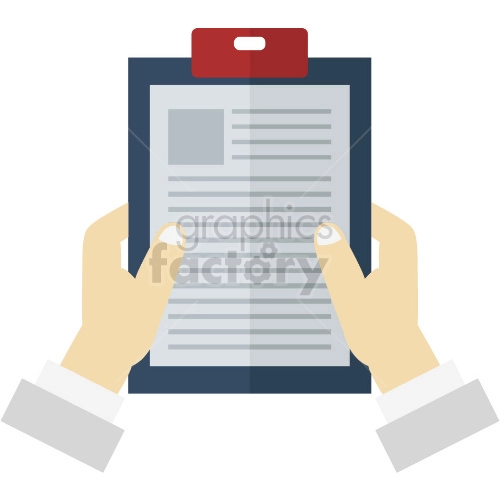 contract document vector graphic