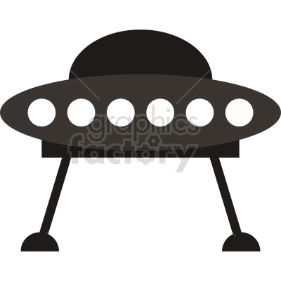 The clipart image shows the silhouette of a UFO, which is a common object in science fiction.
