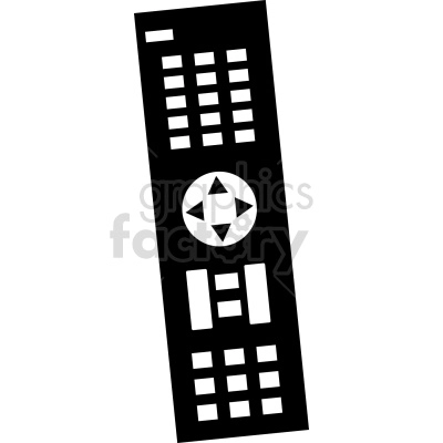 The clipart image shows a TV remote, which is a handheld device used to control a television. The remote has several buttons on it that allow the user to change channels, adjust the volume, and access various settings on the TV.
