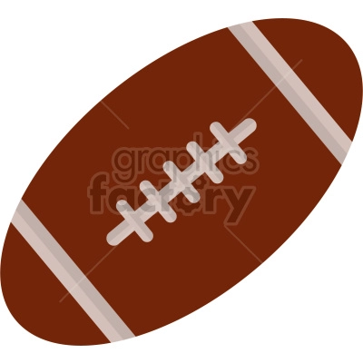 The clipart image shows a cartoon graphic of a football.
